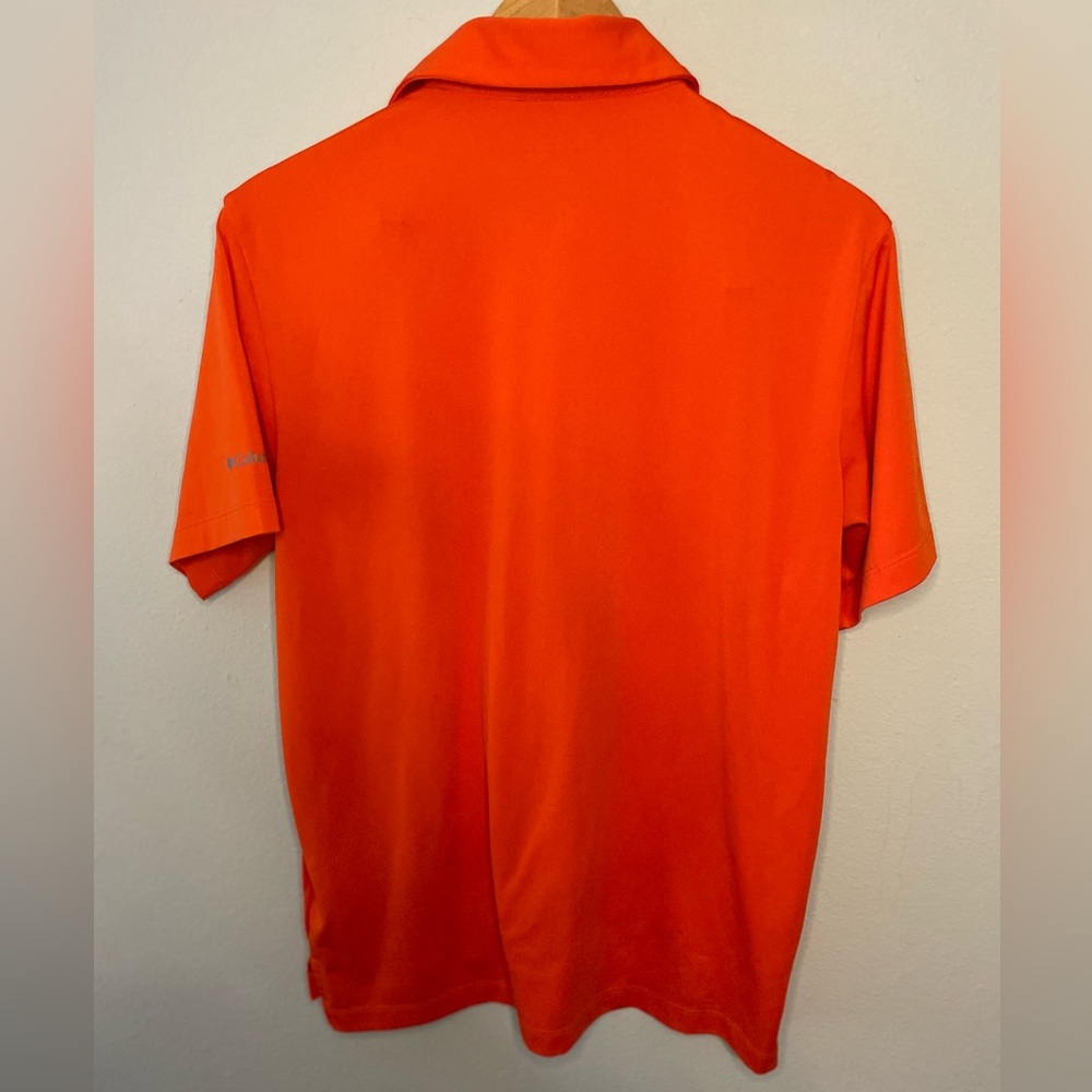 Columbia Golf Clemson Tigers Polo Shirt Men’s Medium Orange - Picture 5 of 6